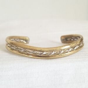 Vintage Gold Sterling Silver Twist Bracelet